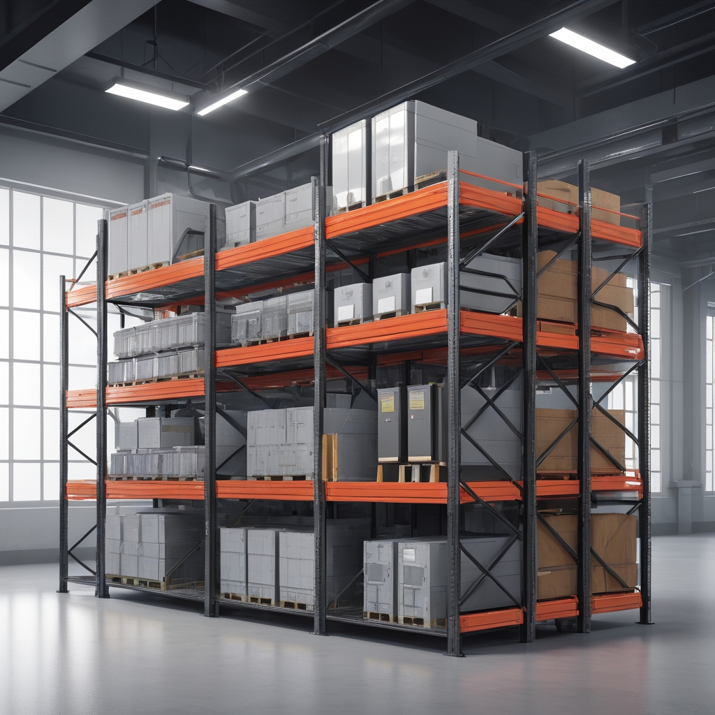 Proyecto de racks industriales en almacén con pasillos amplios